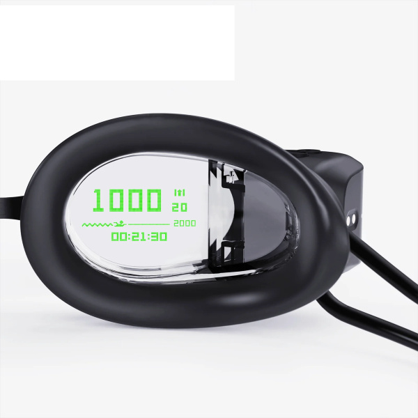 Смарт очки для плавания Holoswim 2s (прозрачные линзы; Black)